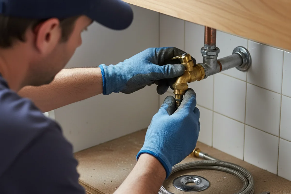 Shutoff valve and fitting work during Emergency Plumbing in Chouteau